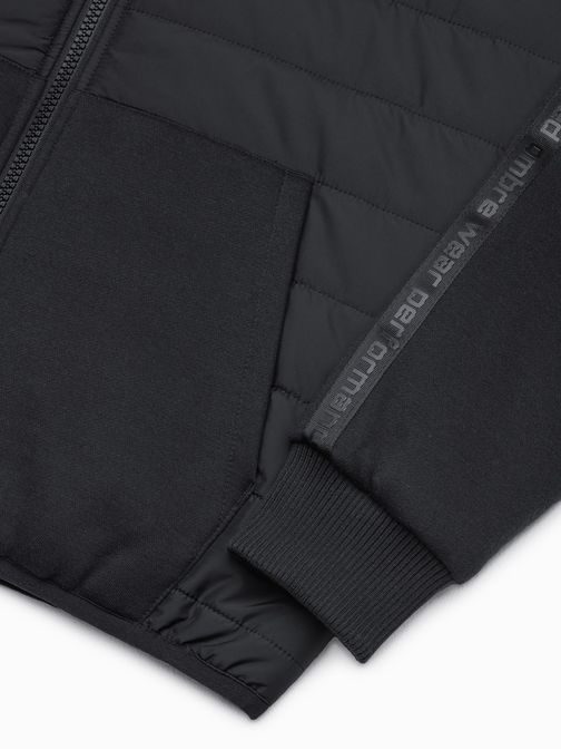Čudovita prehodna črna jakna C601