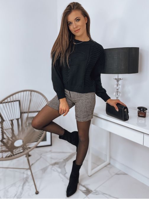 Colin ženski moden pulover v črni barvi