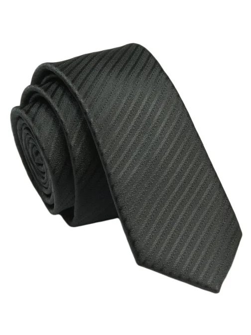 Črna kravata z nežnimi črtami Alties