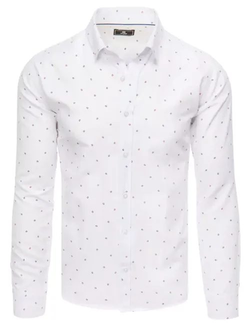 Originalna bela srajca z nežnim vzorcem