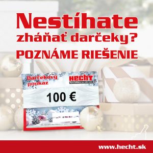 Najrýchlejšie vyriešený darček - Darčekový poukaz HECHT!