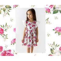 Dívčí šaty s tylovým rukávem Lily Grey kytice
