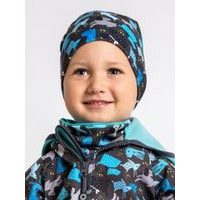 Unuo, Dětské softshellové oteplovačky s fleecem, Černá, Žíhaná Antracitová