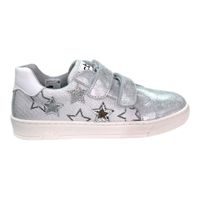Dívčí celoroční kožené boty Ciciban stříbrné s hvězdičkami