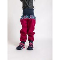 unuo softshellové kalhoty s fleecem Antracitové + reflexní obrázek Evžen (Softshell kids trousers)