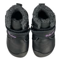 DDstep dětské zimní boty černé s křídlem