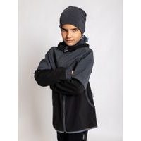 Unuo Softshellová bunda s fleecem Street DUO, Černá, Žíhaná antracitová ( Unuo softshell jacket)