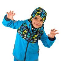 unuo Softshellová bunda s fleecem Souhvězdí medvěda tyrkysová (Unuo softshell jacket printed)