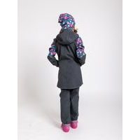 Dívčí softshellový kabát Unuo s fleecem Street, Černá, Šperky