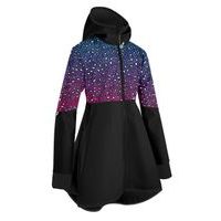 Unuo, Dívčí softshellový kabát s fleecem Romantico, Černá, Divočina