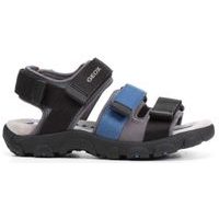 Sandále GEOX JR SANDAL STRADA BLACK/BLUE