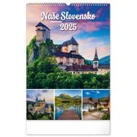 Nástenný kalendár Naše Slovensko 2025, 33 × 46 cm