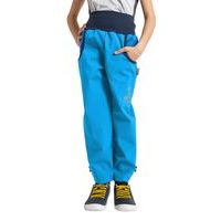 unuo softshellové kalhoty s fleecem Tyrkysové + reflexní obrázek Evžen (Softshell kids trousers)