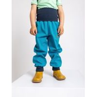 unuo softshellové kalhoty bez zateplení Antracitové + reflexní obrázek Evžen (Softshell kids trousers)
