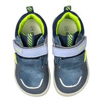 Dětská BAREFOOT celoroční obuv Protetika černé s modrými prvky