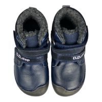 Barefoot dětské zimní boty DDSTEP modré s křídlem