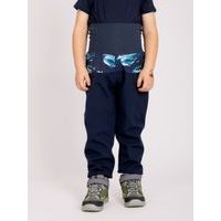 Unuo, Dětské softshellové kalhoty s fleecem Basic, Černá, Planety