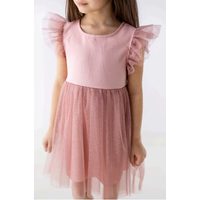 Dívčí šaty Lily Grey s růžovými květy