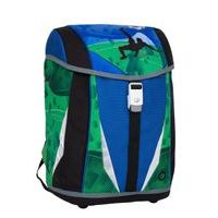 Školská aktovka/batoh pre chlapcov Bagmaster POLO 7 B BLUE/GREEN/BLACK