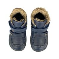 DDstep kožené dětské boty C040-168A modré