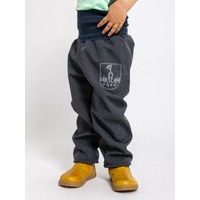 unuo Batolecí softshellové kalhoty s fleecem Květinky fuchsiové (Softshell toodler trousers)