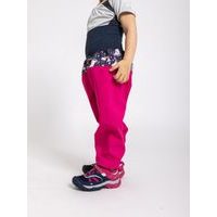 unuo softshellové kalhoty bez zateplení Antracitové + reflexní obrázek Evžen (Softshell kids trousers)