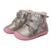 DDstep dětské zimní barefoot boty W070-327A - Dark Grey