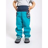 Dětské letní softshellové nepromokavé kalhoty modrá