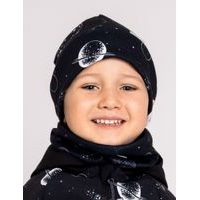 Unuo, Dětská softshellová bunda s fleecem Basic, Černá, Planety