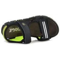 Dětské letní sandály IMAC 3650/010 - černo/fluo zelené