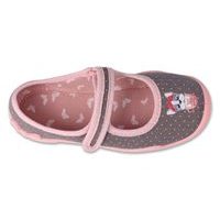Dívčí balerínky, domácí obuv Befado 114X513 - růžové, panda