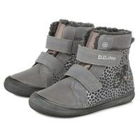 DDstep dětské zimní blikací boty W078-238AM - Dark Grey