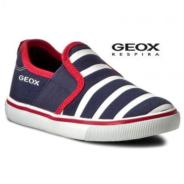 Plátěné boty GEOX Kiwi navy/white