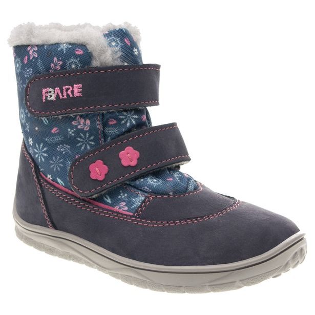 FARE BARE dětské zimní nepromokavé boty - modré/růžové