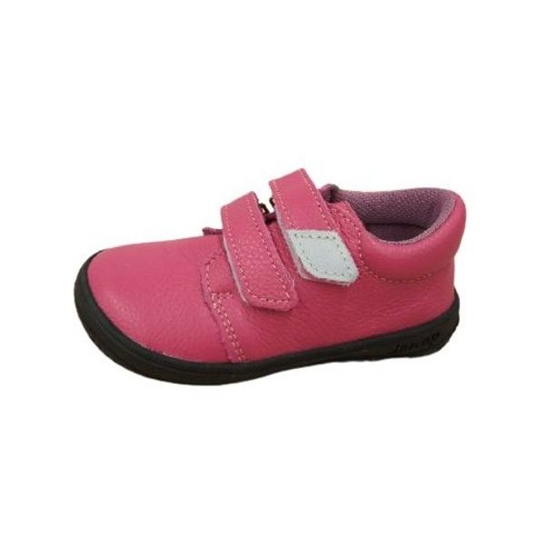 Dětská celoroční obuv Jonap BAREFOOT - růžová s černou podrážkou