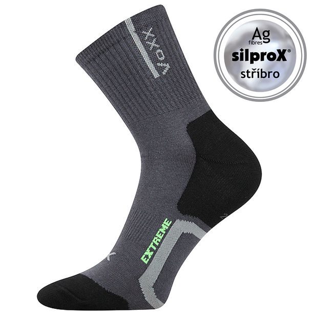 VoXX Uni sportovní vysoké ponožky Josef - tmavě šedá