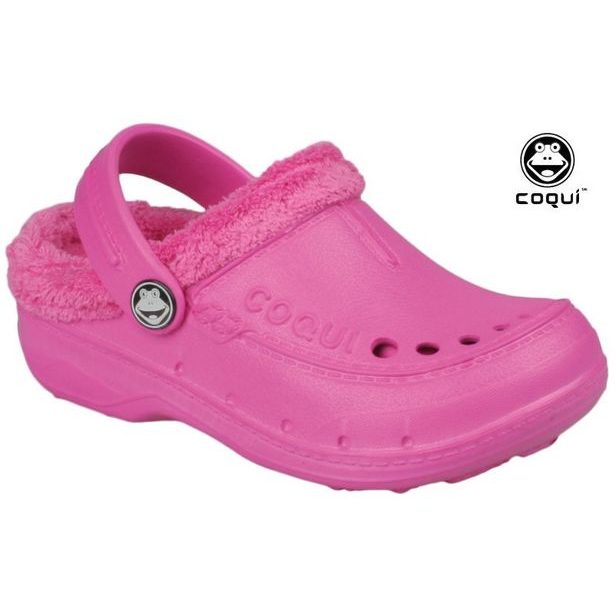 Detské sandále Coqui Caldo s kožíškem růžová