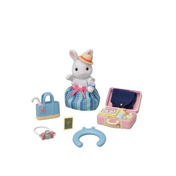 Sylvanian family Mamka bílý králík a víkendový cestovní set