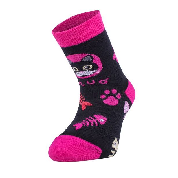Bambusové ponožky Kočka růžové