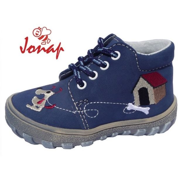 Dětská kožená obuv JONAP 022N Pes Modrá: Velikost bot: 20
