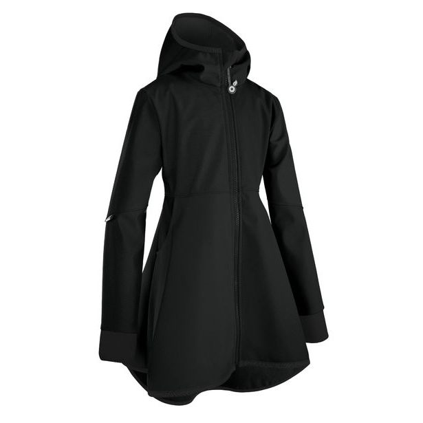 Unuo, Dívčí softshellový kabát s fleecem Romantico, Černá