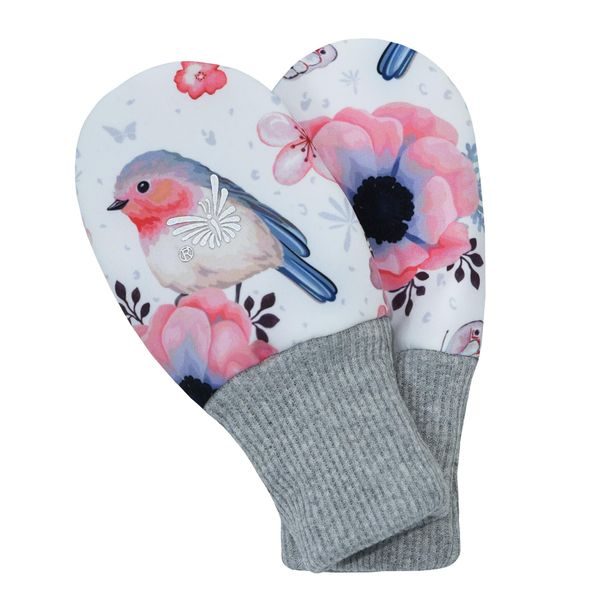 Dětské rukavice softshell bezpalcové Ptáčci