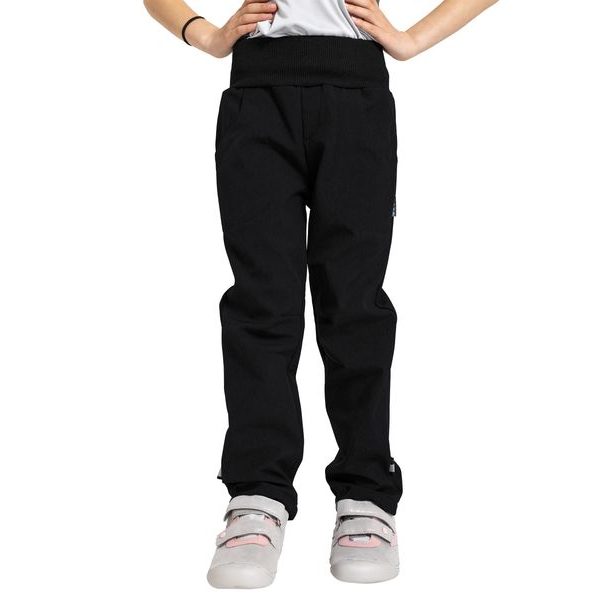 Unuo, Dětské softshellové kalhoty s fleecem Cool, Černá