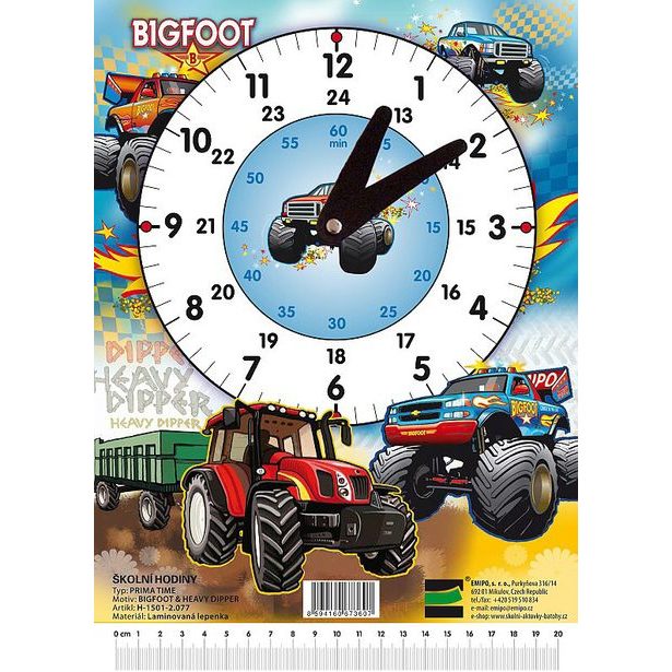 Školní hodiny Bigfoot - Traktor