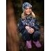 Dětská softshellová bunda s fleecem Unuo, Černá, Podzimní bobule