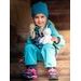 Unuo, Batolecí softshellové kalhoty s fleecem, Smaragdová + reflexní obrázek Evžen (Softshell toodler trousers)