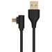 USB-C 2.0 Cable, 90Â° Angled Plug, gold-plated, twist-resistant, 1.00 m