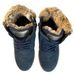 Dívčí zimní boty s kožíškem IMAC - Blue/Beig