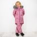 ESITO Dívčí zimní softshellový kabát s beránkem Antique pink - 86 / antique pink