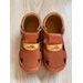Bosé kožené sandálky B1096 hnědé